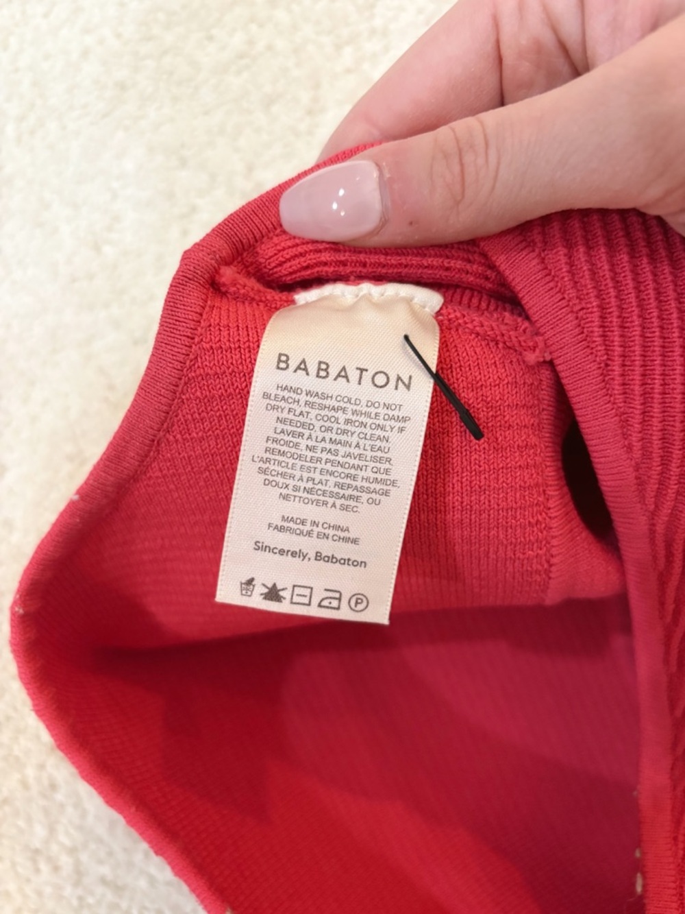 Aritzia Babaton Dark Pink Red Sleevless Ribbed Cropped Tank - Picture 7 of 8